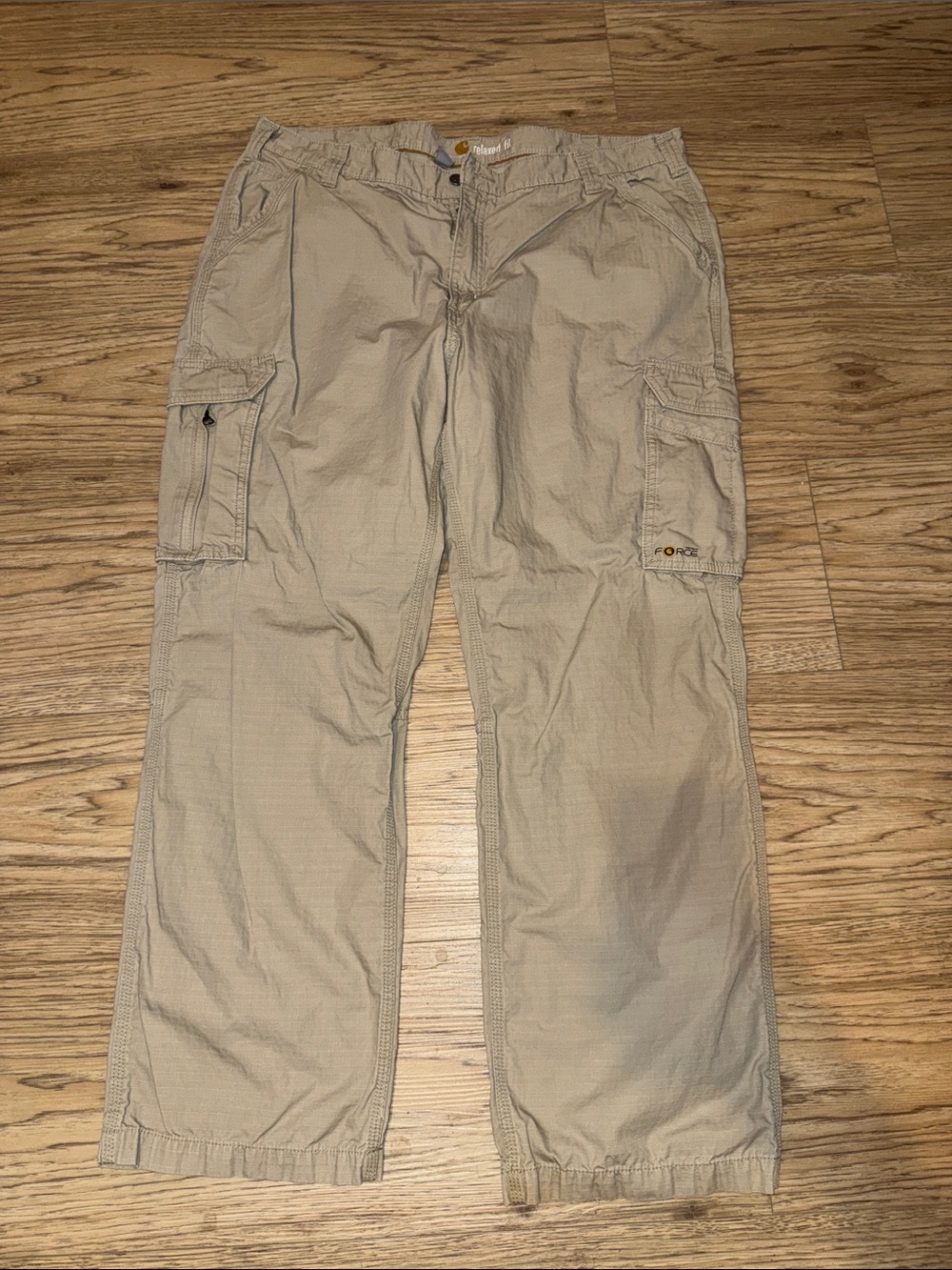 Carhartt Force 42x30 Relaxed Fit Men's Cargo Pants - Beige